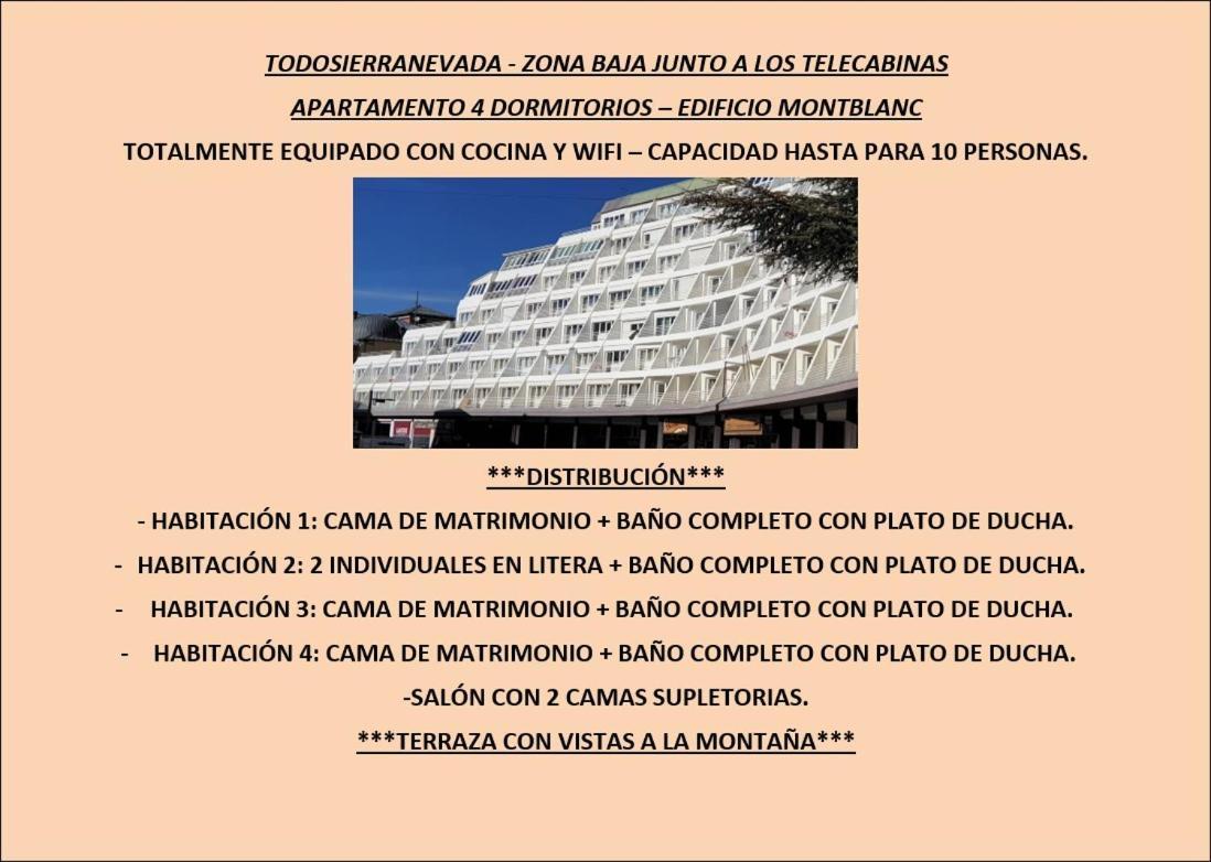Todosierranevada Zona Baja - Apartamentos De 4 Dormitorios - Junto A Los Telecabinas 塞拉内华达 客房 照片